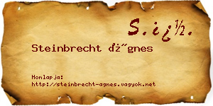 Steinbrecht Ágnes névjegykártya